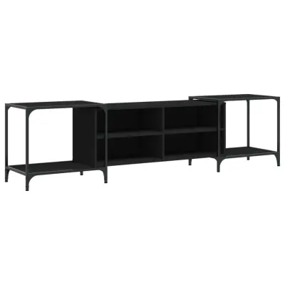 vidaXL TV omarica črna 203x37x50 cm inženirski les