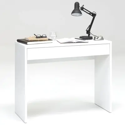 FMD Miza s širokim predalom 100x40x80 cm bela