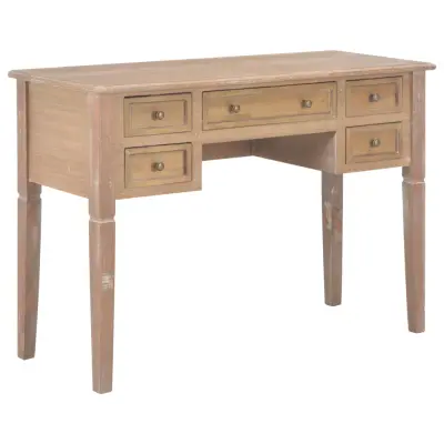 vidaXL Pisalna miza les 109,5x45x77,5 cm rjava