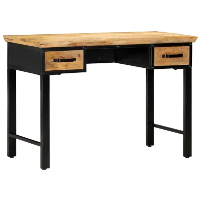 vidaXL Pisalna miza 110x50x76 cm trden mangov les