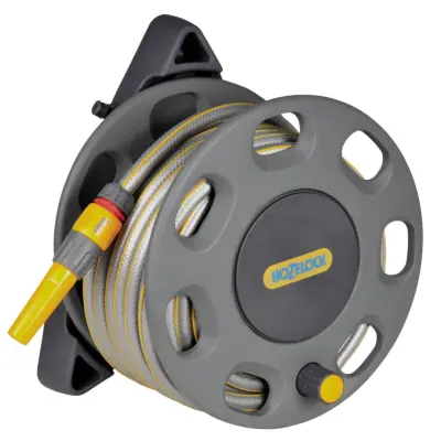 Hozelock Stenski kolut za cev 30 m s 15 m cevjo