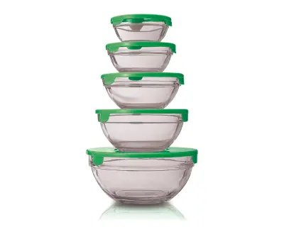 SOGO BOUL-401 set 5 steklenih posod