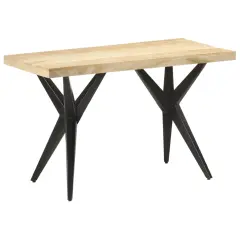 vidaXL Jedilna miza 120x60x76 cm trden mangov les