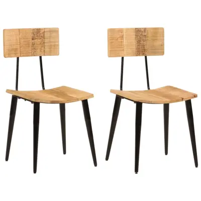 vidaXL Jedilni stol 2 kosa 44x40x80 cm trden mangov les