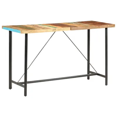 vidaXL Barska miza 180x70x107 cm trden predelan les