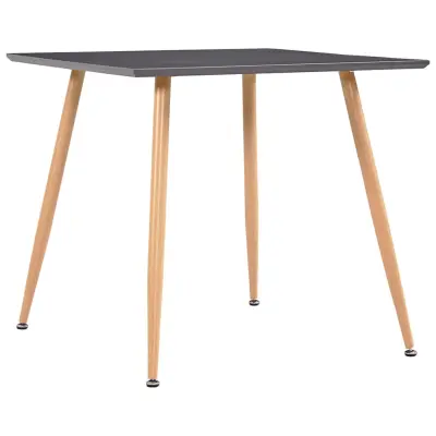 vidaXL Jedilna miza siva in barva hrasta 80,5x80,5x73 cm MDF
