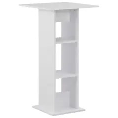 vidaXL Barska miza 60x60x110 cm bela