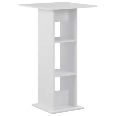 vidaXL Barska miza 60x60x110 cm bela