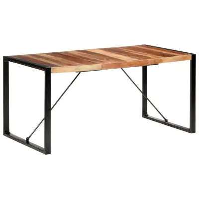 vidaXL Jedilna miza 160x80x75 cm trden les s finišem iz palisandra