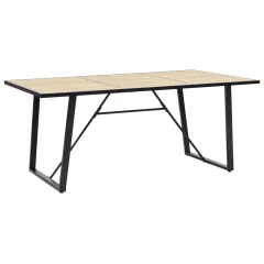 vidaXL Jedilna miza barva hrasta 200x100x75 cm mediapan