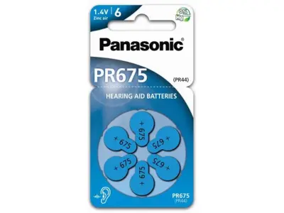 Panasonic A675 - PR44, 6x, Cink-Zračna baterija za slušne aparate