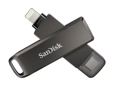 SanDisk Ixpand Flash Drive Luxe 128GB - USB-C + Lightning - za iPhone, iPad, Mac, USB Type-C naprave
