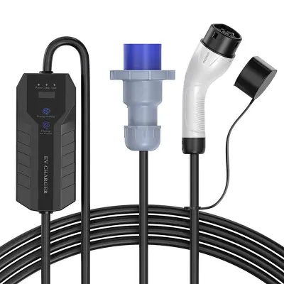 Choetech ACG17 7 kW polnilec za električne avtomobile tipa 2 z LCD zaslonom (črn)