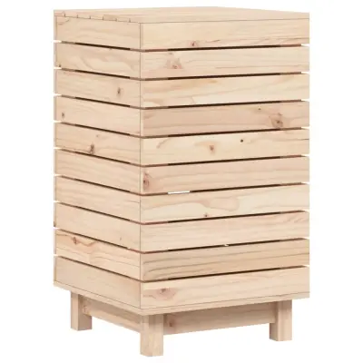 vidaXL Košara za perilo 44x44x76 cm trdna borovina