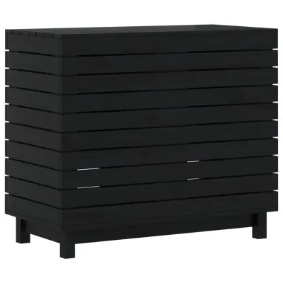 vidaXL Košara za perilo 88,5x44x76 cm trdna borovina