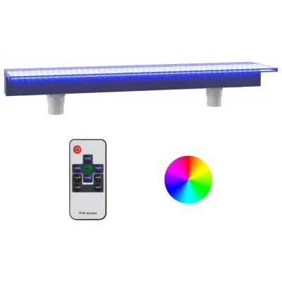 vidaXL Slap za bazen z RGB LED lučmi akril 108 cm