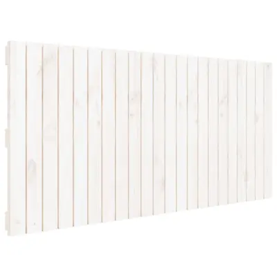 vidaXL Stensko posteljno vzglavje belo 140x3x60 cm trdna borovina