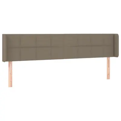 vidaXL Vzglavje z ušesi taupe 163x16x78/88 cm blago