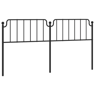 vidaXL Kovinsko posteljno vzglavje črno 193 cm