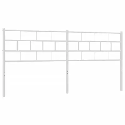 vidaXL Kovinsko vzglavje belo 200 cm