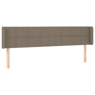 vidaXL Vzglavje z ušesi taupe 183x16x78/88 cm blago