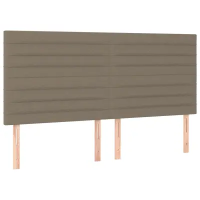 vidaXL Posteljno vzglavje 4 kosa taupe 100x5x78/88 cm blago