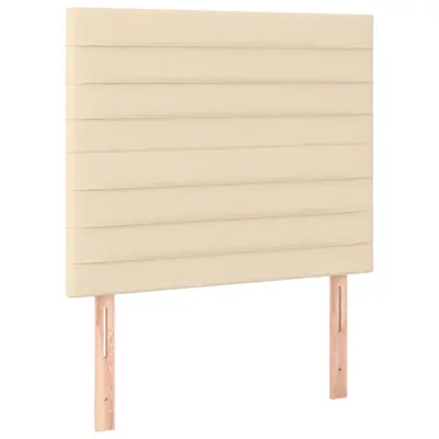 vidaXL Posteljno vzglavje 2 kosa krem 80x5x78/88 cm blago