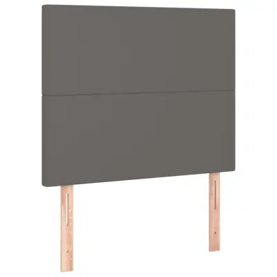 vidaXL Posteljno vzglavje 2 kosa sivo 80x5x78/88 cm umetno usnje