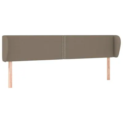 vidaXL Vzglavje z ušesi taupe 183x23x78/88 cm blago