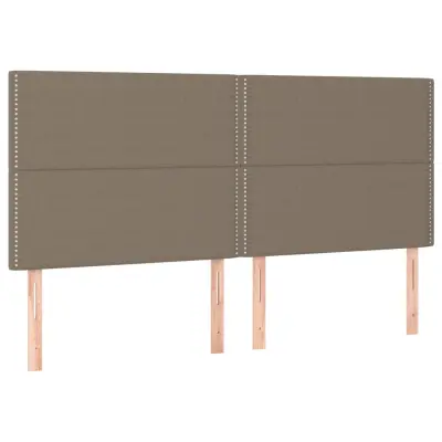 vidaXL Posteljno vzglavje 4 kosa taupe 90x5x78/88 cm blago