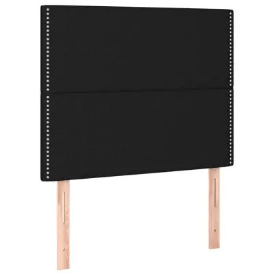vidaXL Posteljno vzglavje 2 kosa črno 80x5x78/88 cm blago