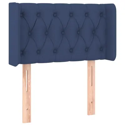vidaXL Vzglavje z ušesi modro 83x16x78/88 cm blago