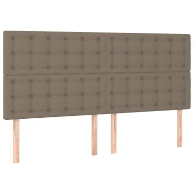 vidaXL Posteljno vzglavje 4 kosi taupe 80x5x78/88 cm blago