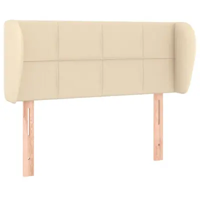 vidaXL Vzglavje z ušesi krem 93x23x78/88 cm blago