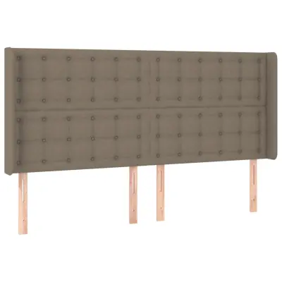 vidaXL Vzglavje z ušesi taupe 183x16x118/128 cm blago