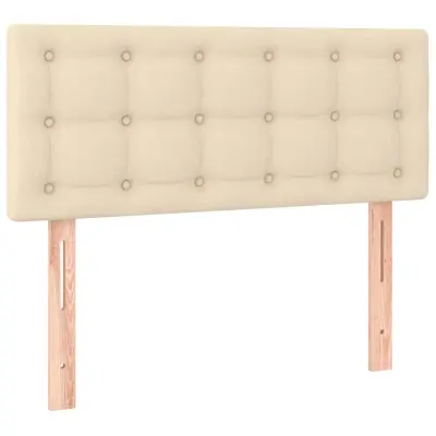 vidaXL Posteljno vzglavje krem 80x5x78/88 cm blago