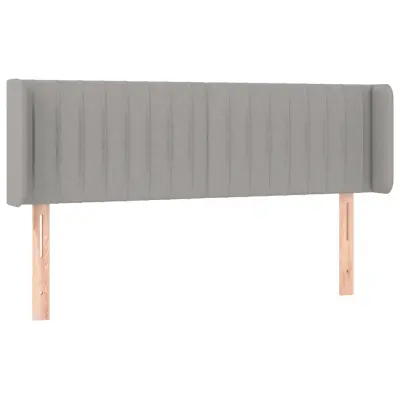 vidaXL Vzglavje z ušesi svetlo sivo 147x16x78/88 cm blago
