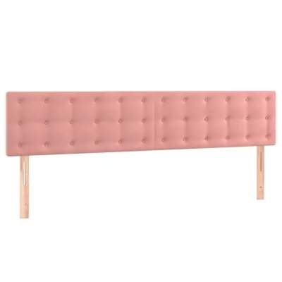 vidaXL Posteljno vzglavje 2 kosa roza 80x5x78/88 cm žamet