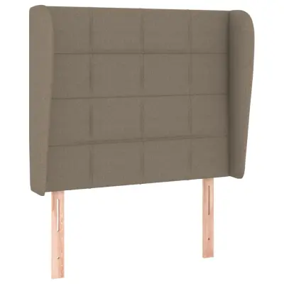 vidaXL Vzglavje z ušesi taupe 103x23x118/128 cm blago