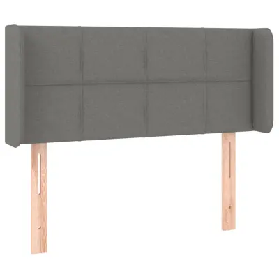 vidaXL Vzglavje z ušesi temno sivo 103x16x78/88 cm blago