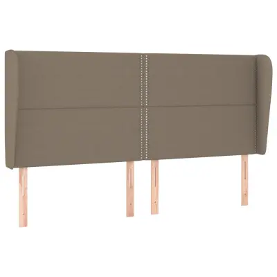 vidaXL Vzglavje z ušesi taupe 183x23x118/128 cm blago