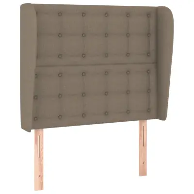 vidaXL Vzglavje z ušesi taupe 103x23x118/128 cm blago