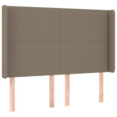 vidaXL Vzglavje z ušesi taupe 147x16x118/128 cm blago