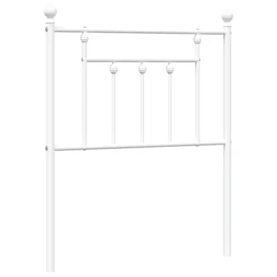 vidaXL Kovinsko vzglavje belo 75 cm