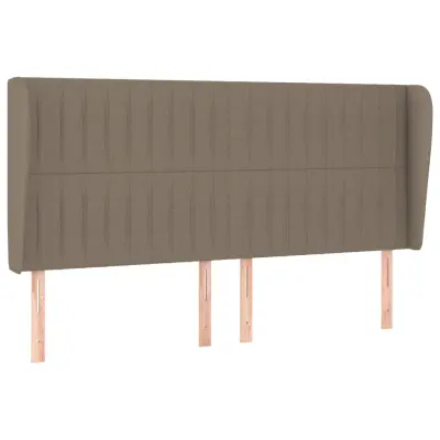 vidaXL Vzglavje z ušesi taupe 203x23x118/128 cm blago