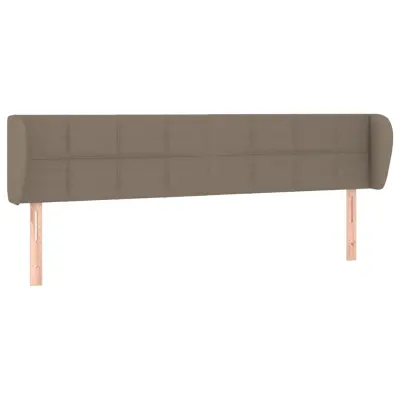 vidaXL Vzglavje z ušesi taupe 203x23x78/88 cm blago
