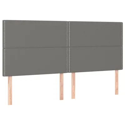 vidaXL Posteljno vzglavje 4 kosa svetlo siv 90x5x78/88 cm blago