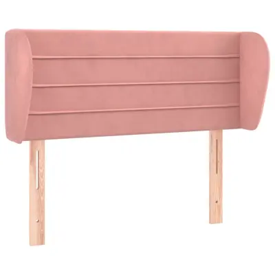 vidaXL Vzglavje z ušesi roza 83x23x78/88 cm žamet