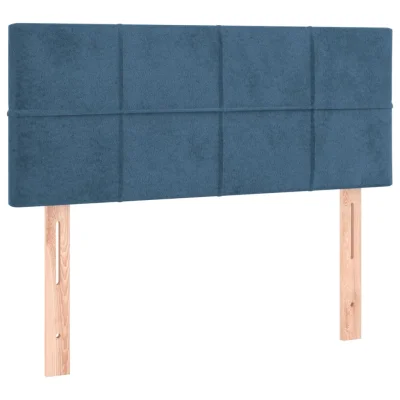 vidaXL Posteljno vzglavje temno modro 80x5x78/88 cm žamet