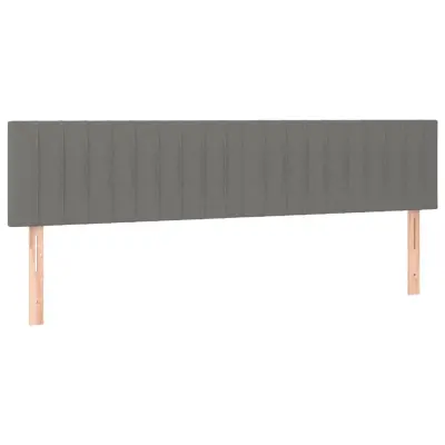 vidaXL Posteljno vzglavje 2 kosa temno siv 80x5x78/88 cm blago